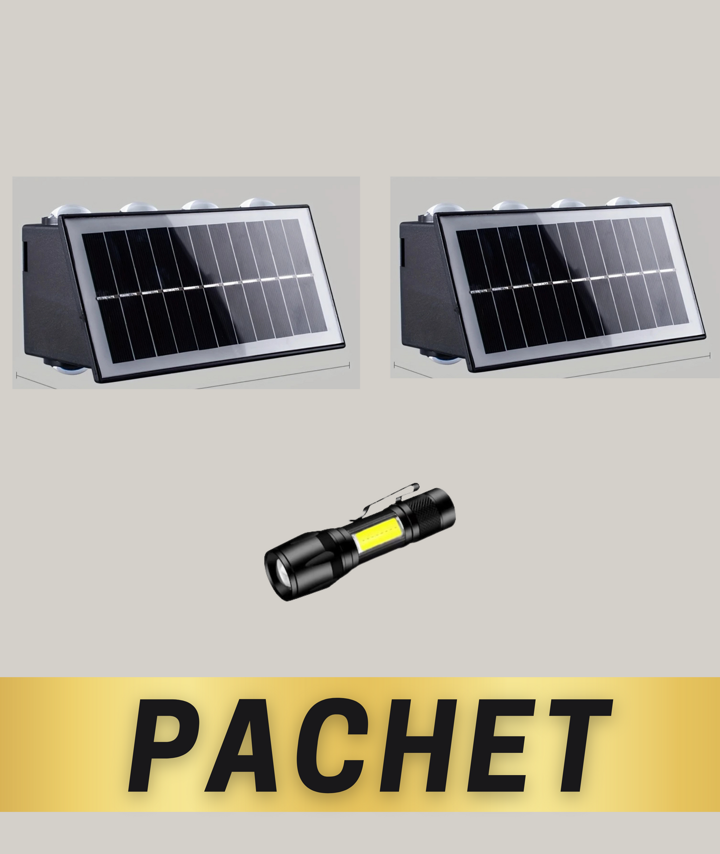 Lampă Solară RGB LED Exterior 8W – Iluminare Sus-Jos, 7 Culori, 8 Moduri, 12.000mAh – Design Modern și Eficiență Energetică