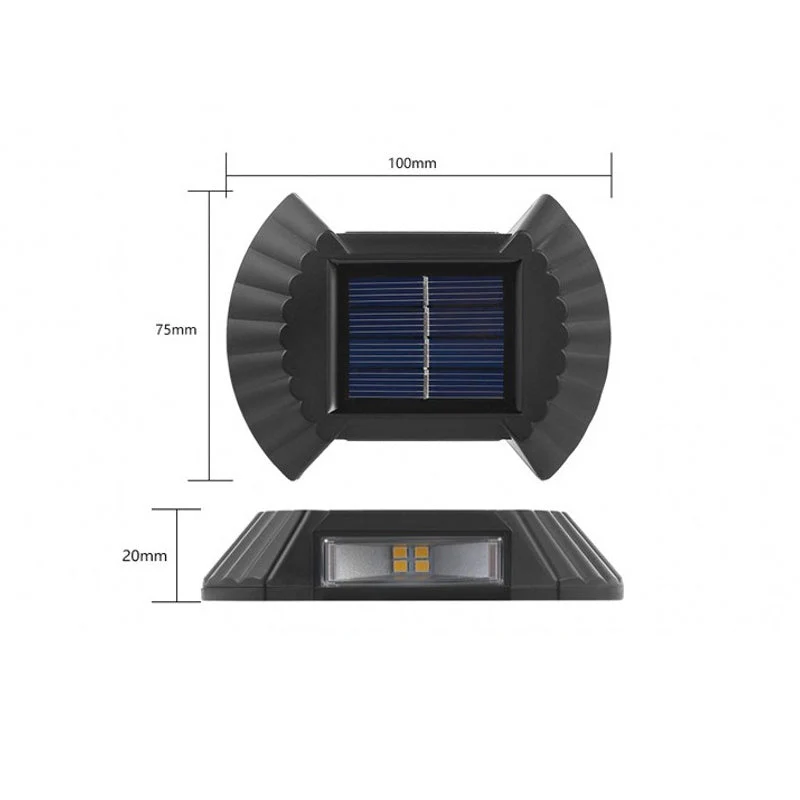 Set lămpi solare cu iluminare sus-jos, 4000K pentru exterior