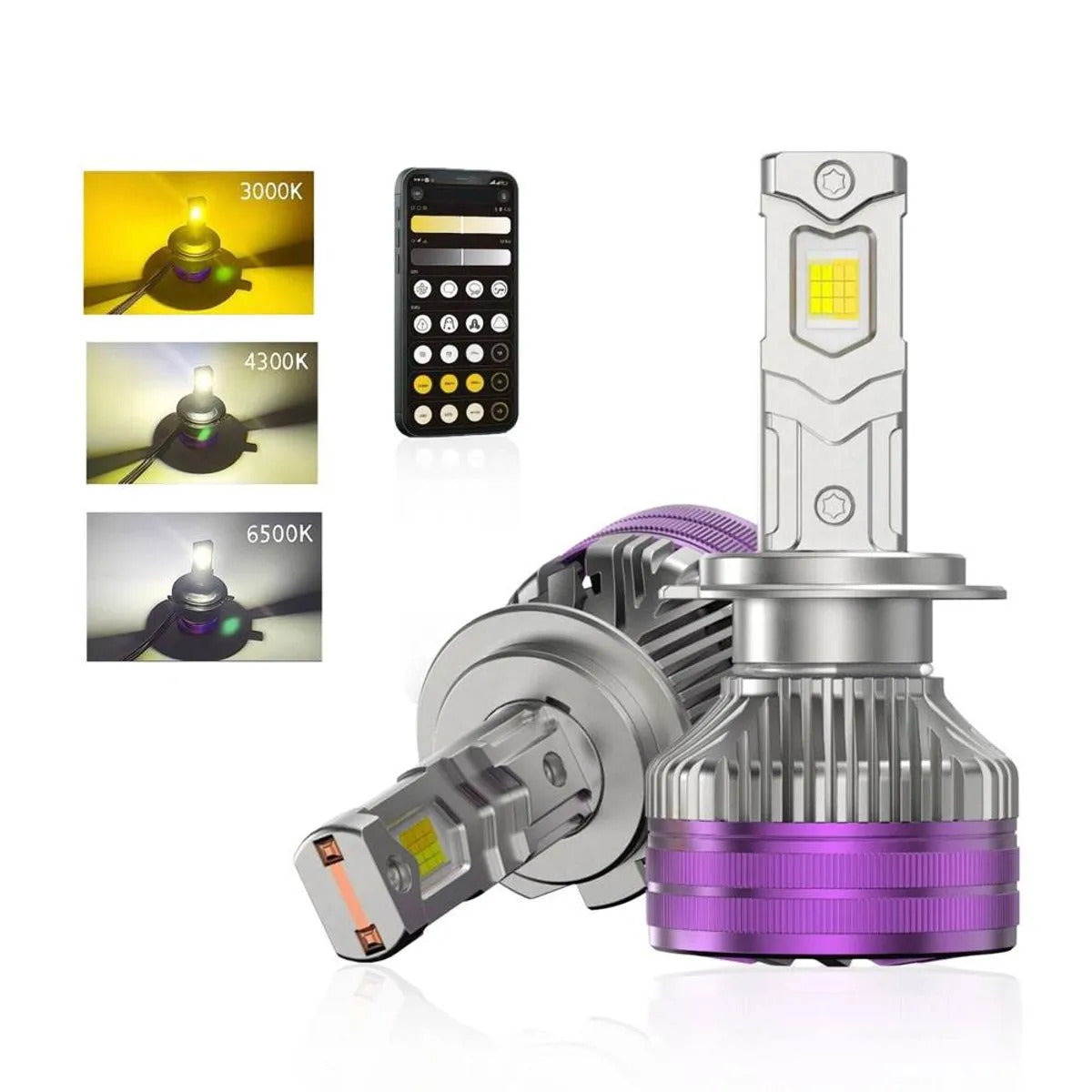 becuri led auto cu aplicație smart