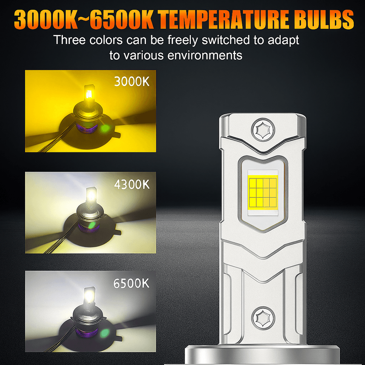 becuri auto led galben alb rece 3000k 6500k