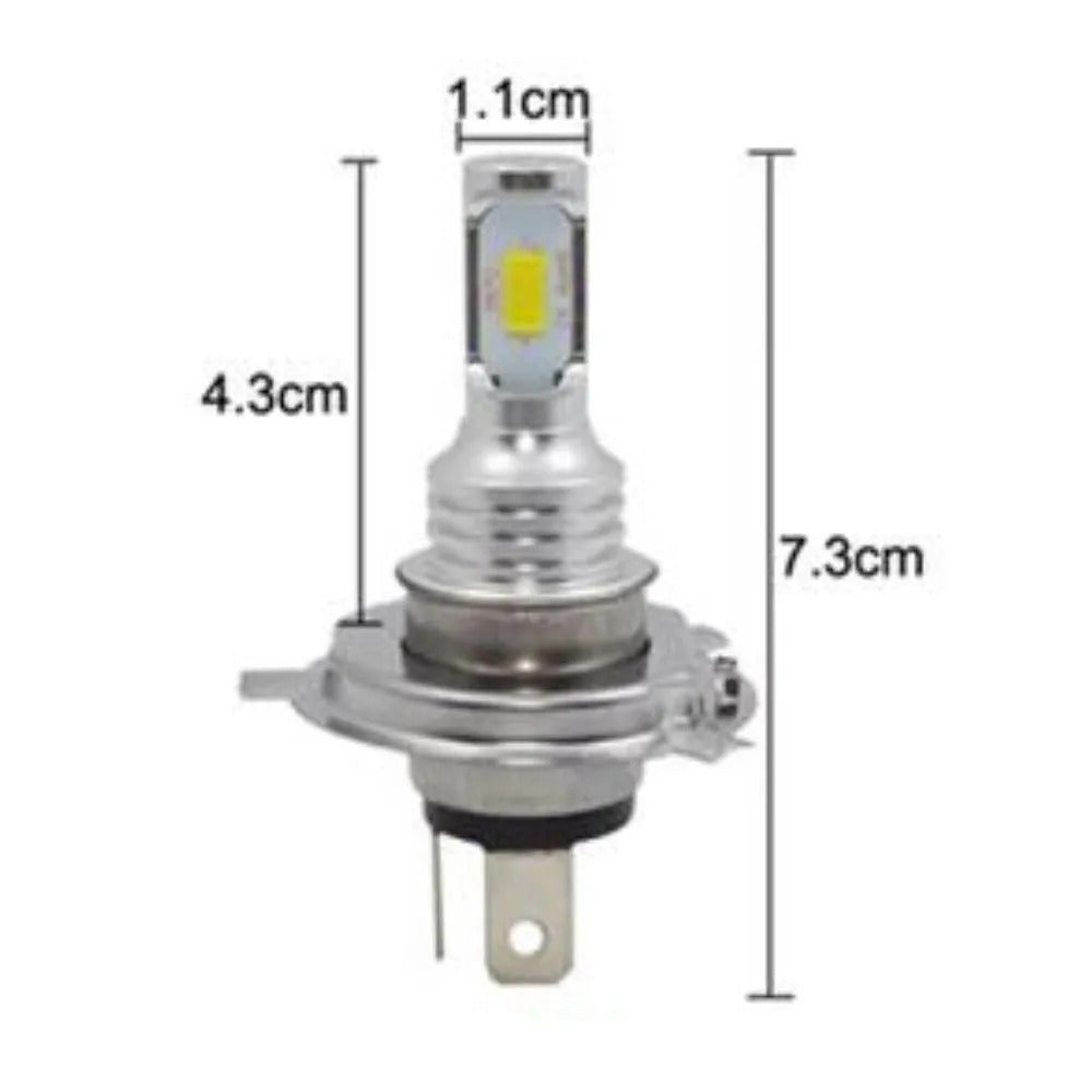 Set 2 Becuri LED H4 CANBUS 1:1 - 160W Putere Ridicata - 12000 Lumen - LED SMD 3570 - 6500K Lumina Alba - IP68 Rezistente - 12V Performanta Superioara