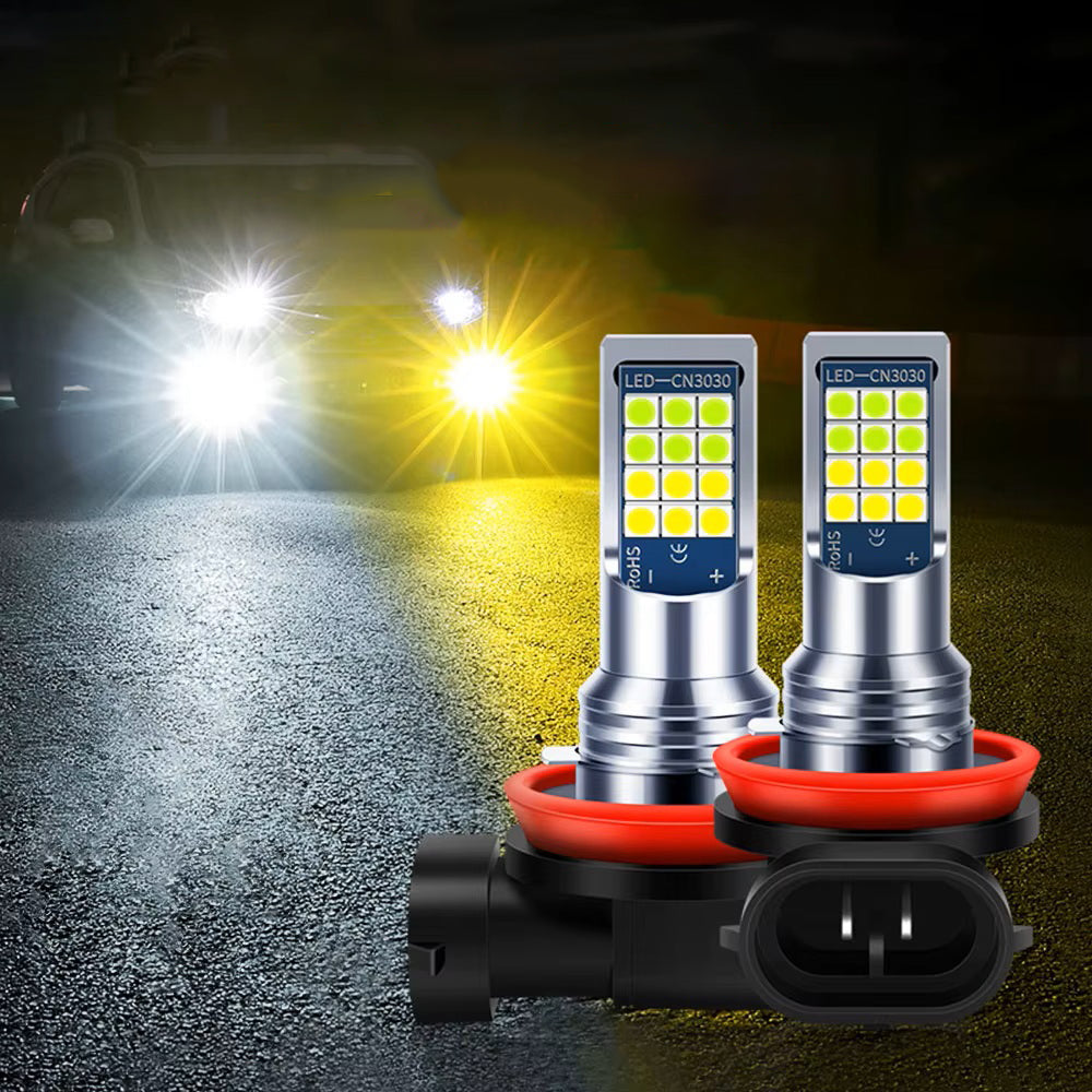 set 2 becuri led auto 3800K 6000K H11 compatibil