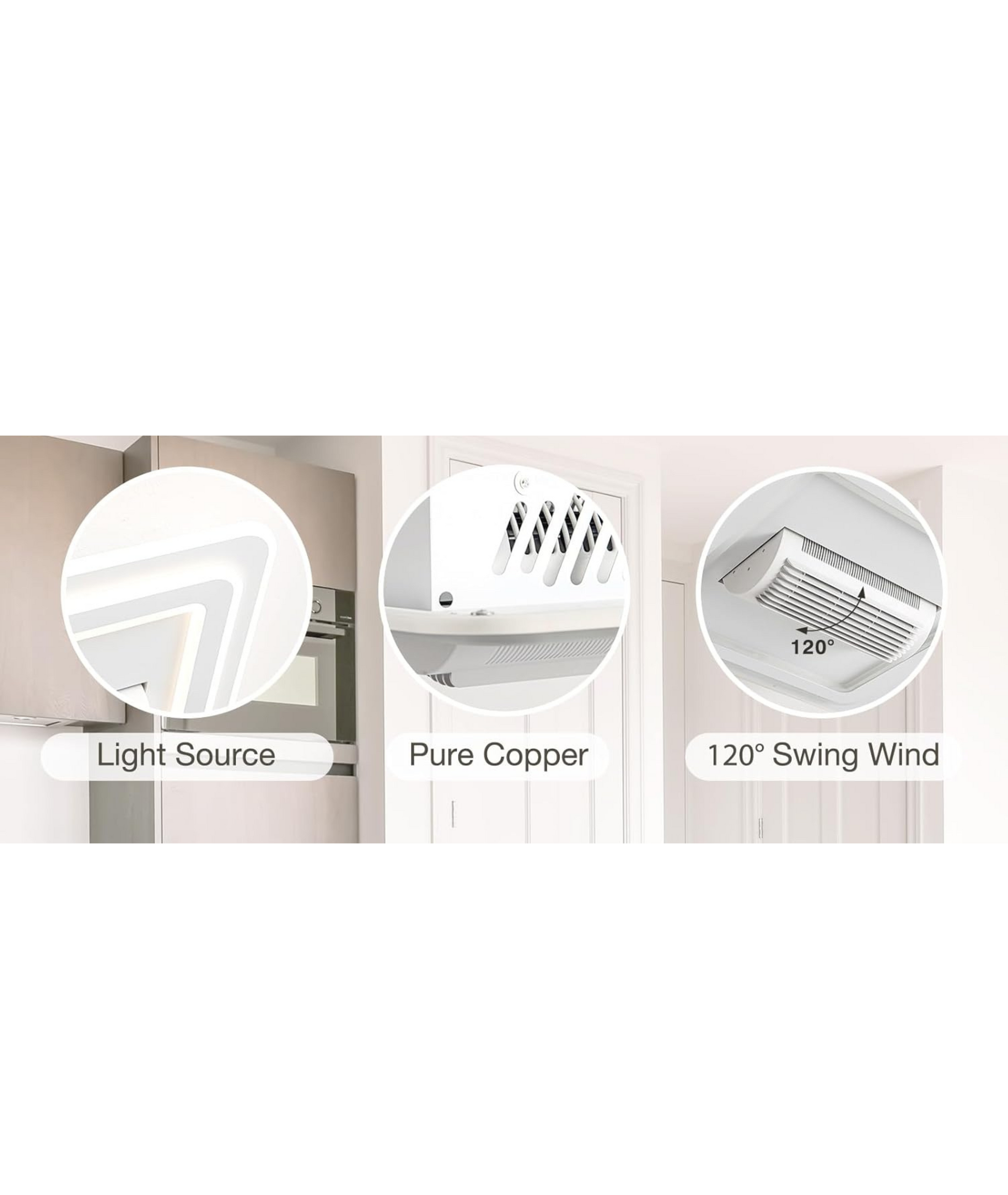 lustra LED rotunda 550mm cu ventilator silentios 6 viteze