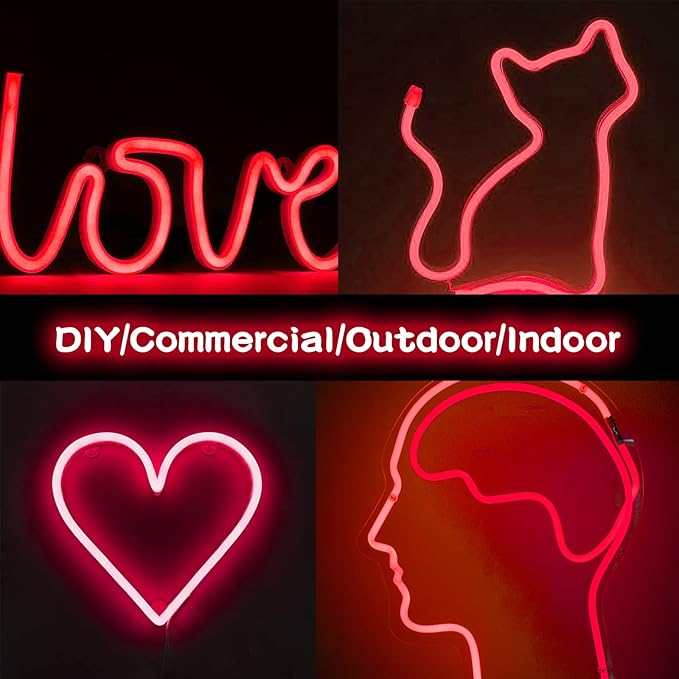 Kit Complet Furtun LED Neon Flex 220V cu Cablu Alimentare – Iluminare Flexibilă și Puternică Alb Rece, Roșu, Alb Cald, Alb Natural, Mov, Albastru, Galben Lămâie