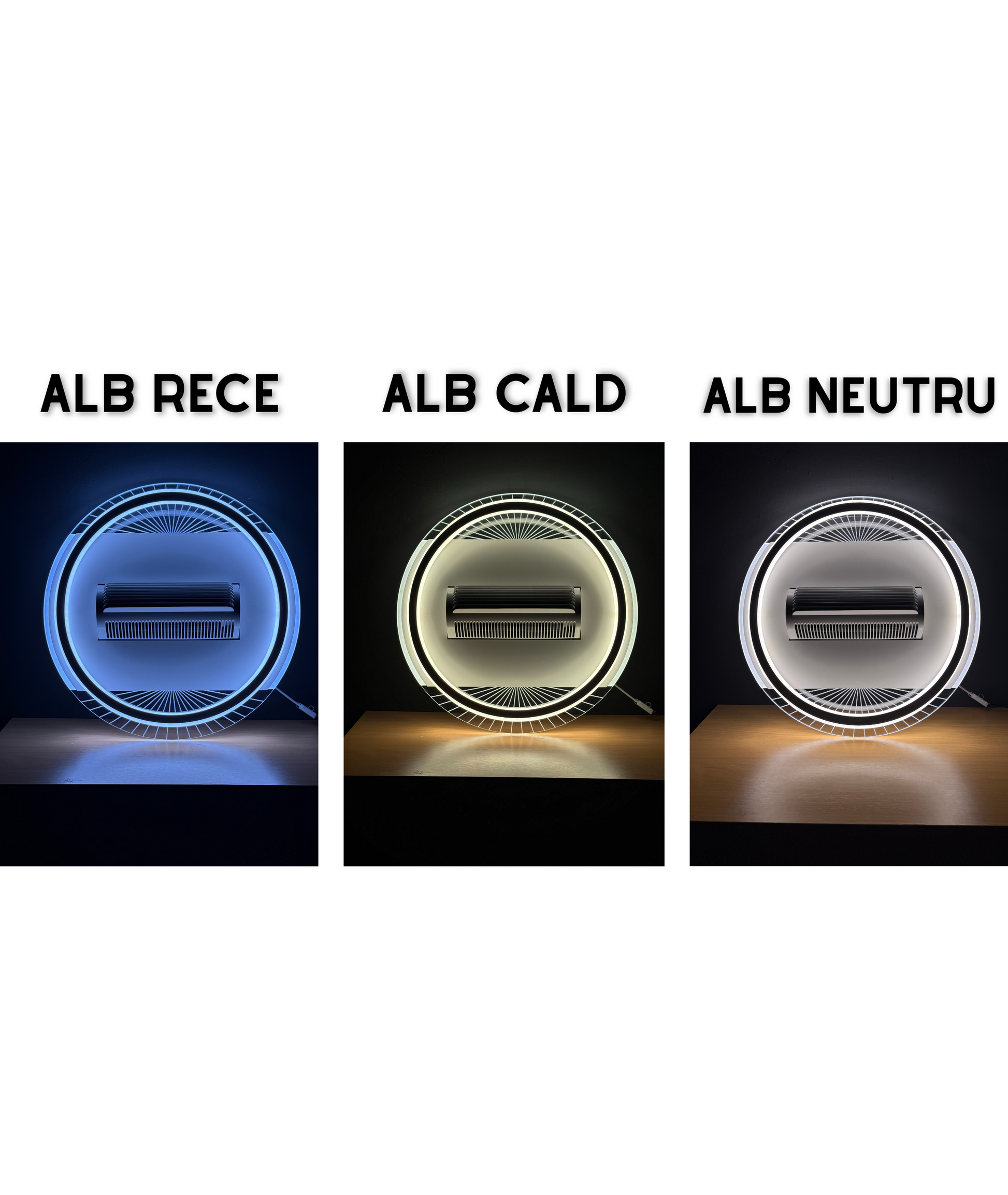 plafoniera smart LED cu lumina calda, rece si neutra