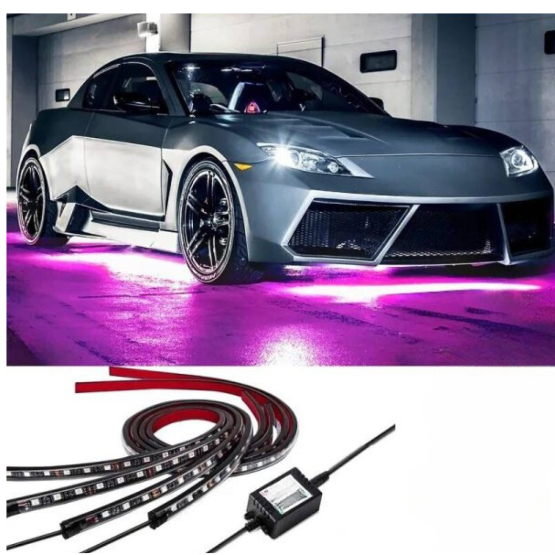 Kit 4 benzi LED RGB pentru iluminare auto