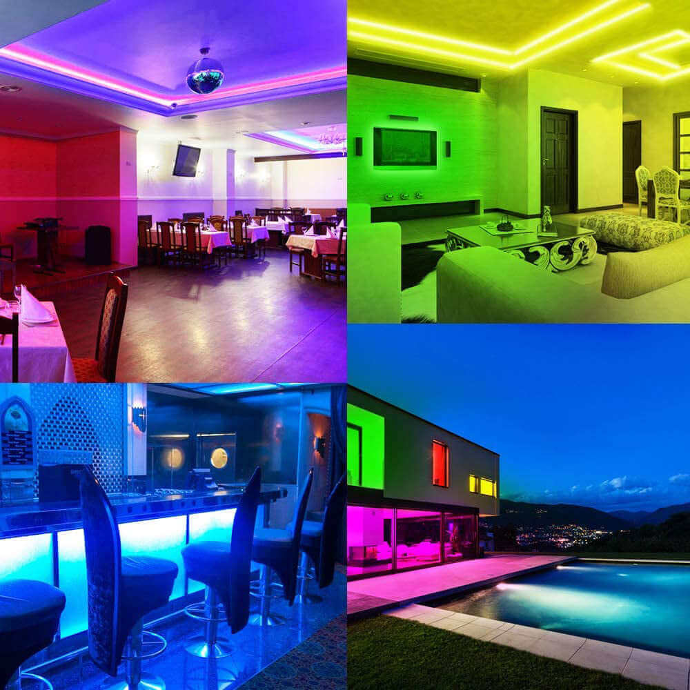 Kit Bandă LED RGB 5050 180 LED-uri/m, Protecție Cauciuc Durabilă