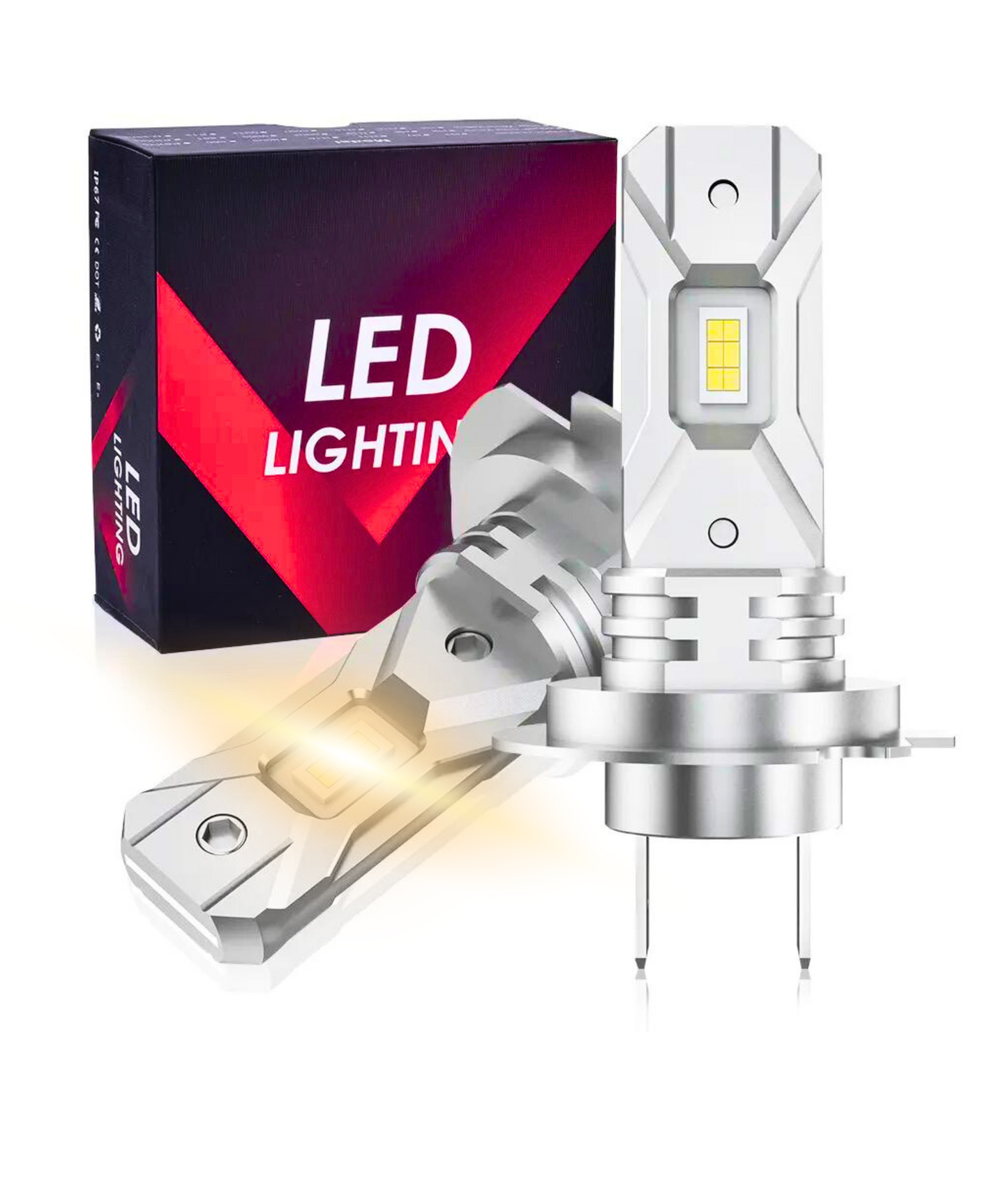 Becuri LED H7 cu lumina galbena