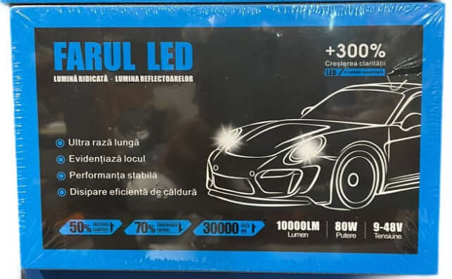 Becuri luminozitate 10000lm pentru mașină
