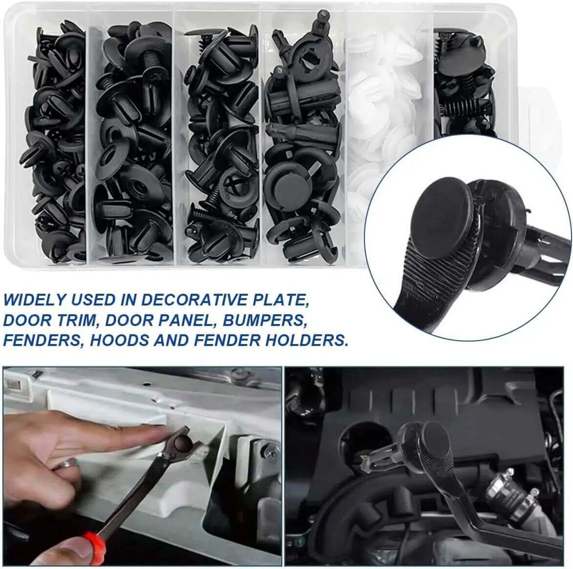 Kit de Fixare Auto: Set Universal de 100 Clipsuri pentru O Varietate de Utilizări