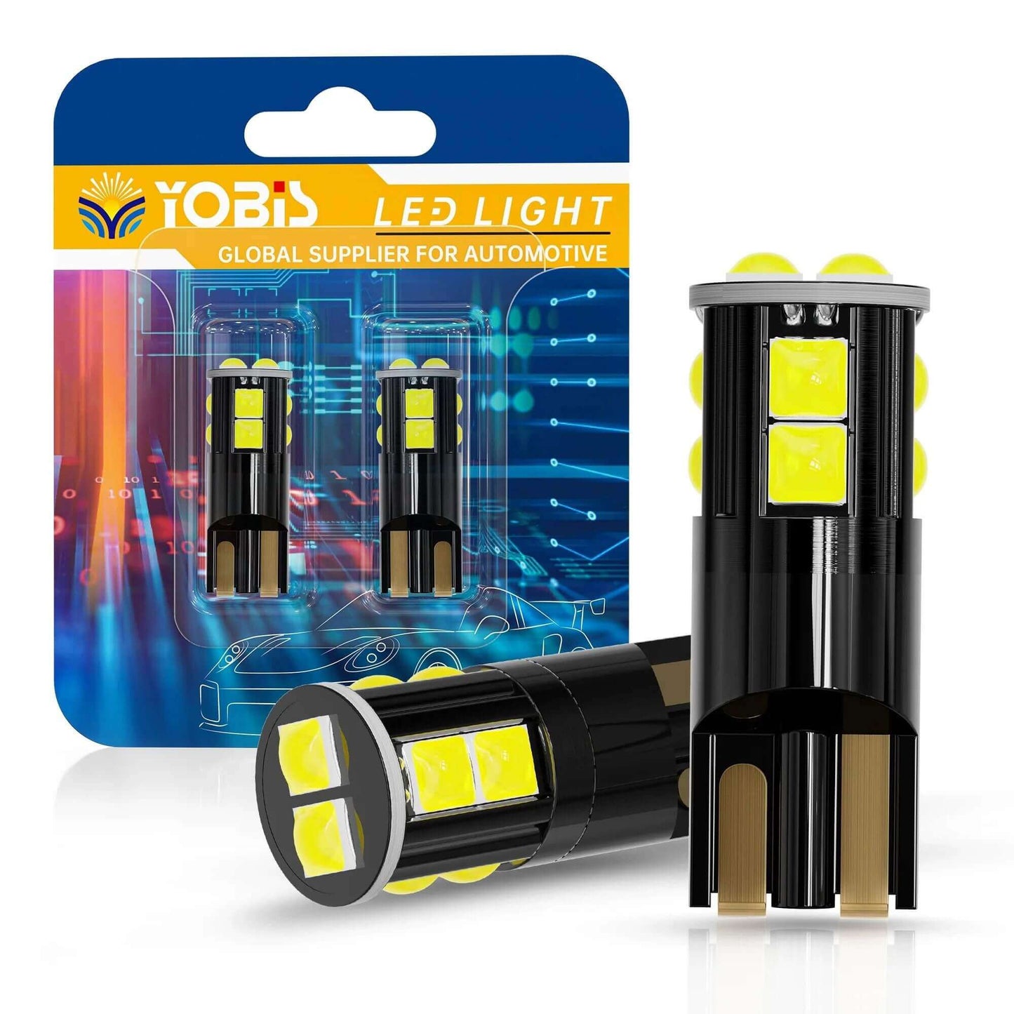 Bec LED T10/T15 Alb 6000K - Set Auto