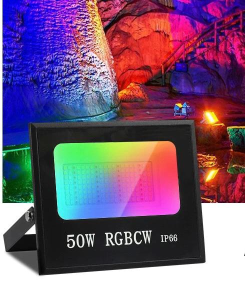 Proiector LED RGB 50W cu 16 culori și 4 efecte IP66