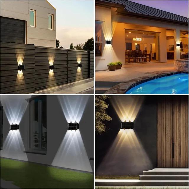 Iluminare solară sus și jos pentru exterior