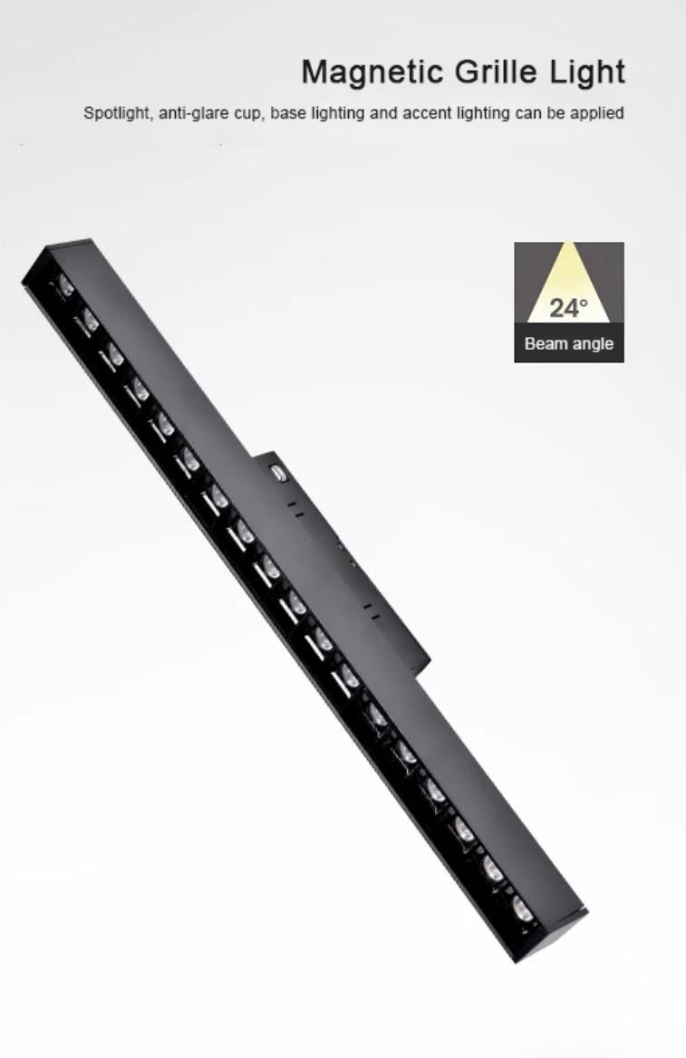 Proiector LED Tip Grilă pe Șină Magnetică - 18W/24W - Lumină Alb Rece