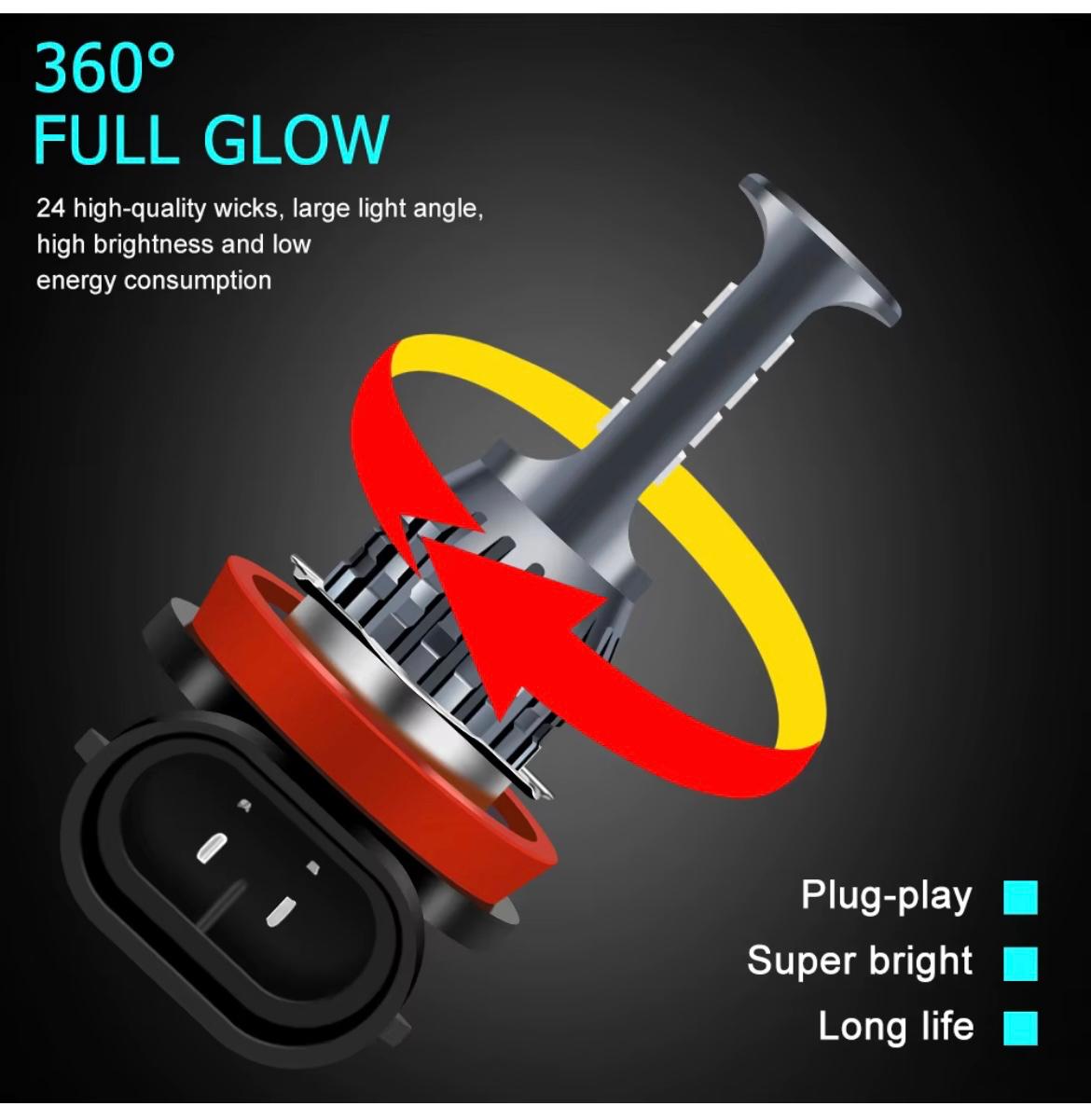 lumini auto LED 6000K alb rece 3800K galben