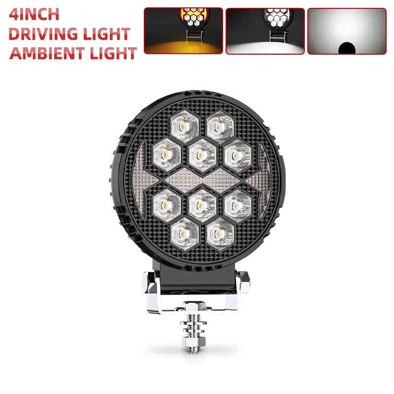 proiector LED rotund 30W cu lumină albă și galbenă