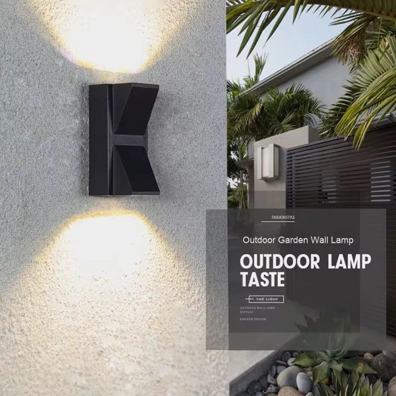 aplica-led-6w-exterior-negru-iluminare-sus-jos