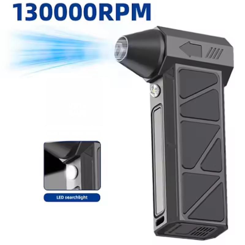 Mini suflantă electrică multifuncțională 2-în-1 cu putere turbo și lumină LED integrată