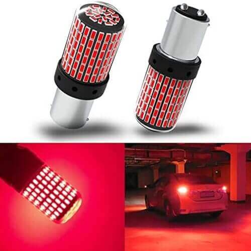 Becuri LED Roșii CANBUS - P21/5W BAY15D
