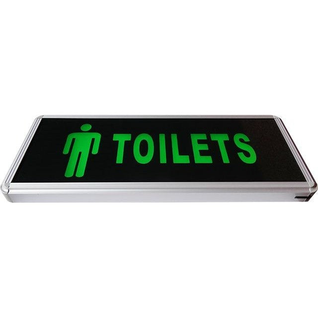 Semn luminos LED pentru toaletă bărbați, montaj ușor