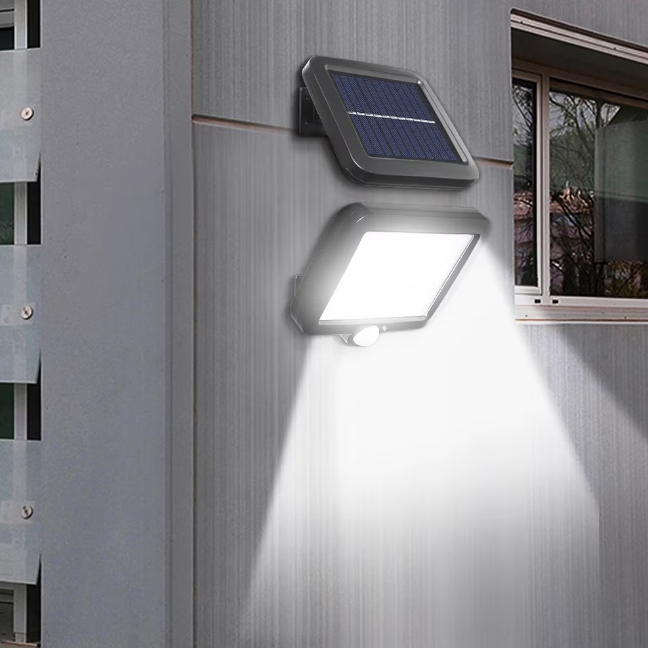 Lămpi solare 6 COB, iluminat exterior cu senzor mișcare și suport