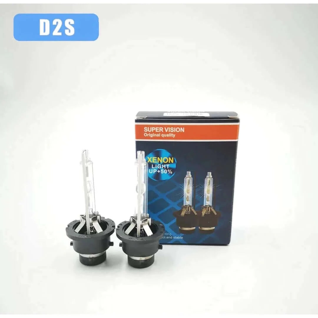 Set 2 becuri Xenon D2S 35W 4300K pentru faruri auto lumina alb-cald