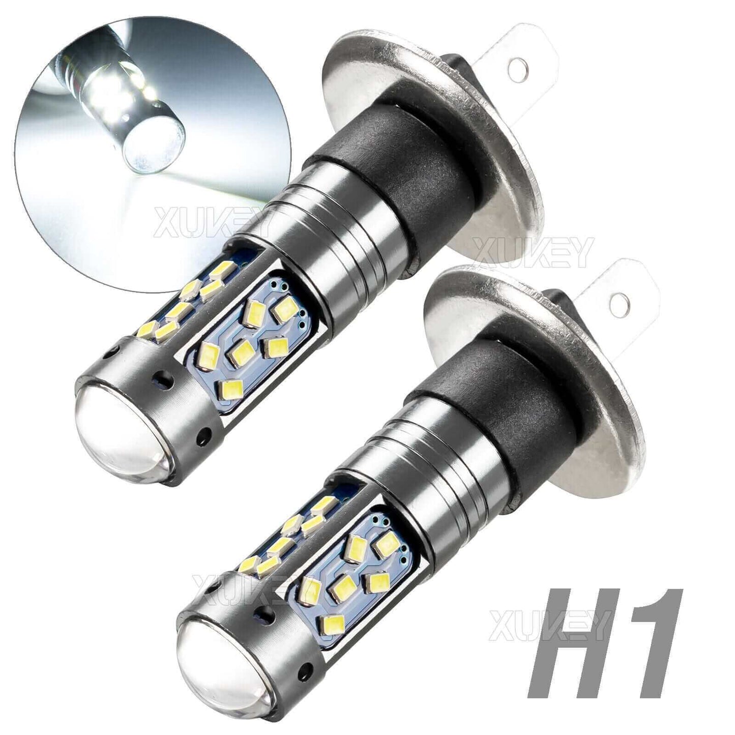 Bec LED H1 cu Lupa 60W