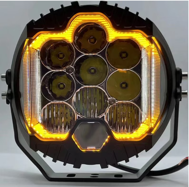 lampă led auto off-road puternică alb și galben