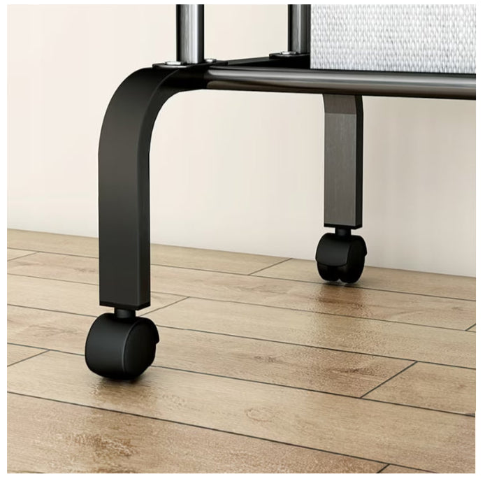 suport umerașe metalic cu poliță depozitare și roți mobile