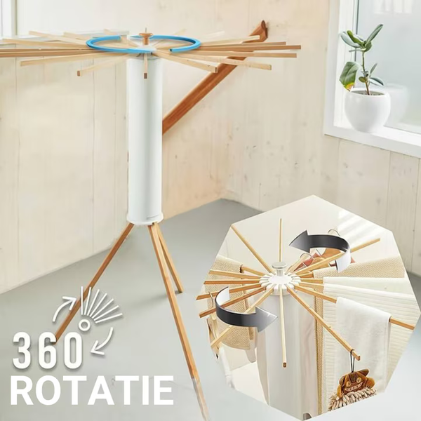 Suport haine din lemn pentru uscarea rufelor – protectie UV si durabilitate