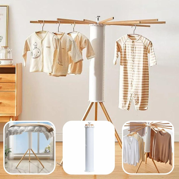 Suport rufe reglabil din lemn – uscator haine practic si durabil