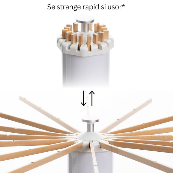 Suport haine pliabil multifunctional – uscator rufe durabil si modern