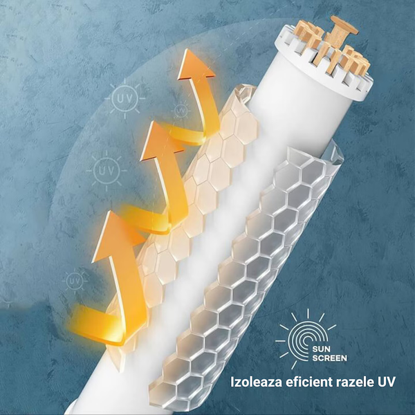 Uscator rufe pliabil din lemn – suport rezistent, protectie UV, practic pentru casa