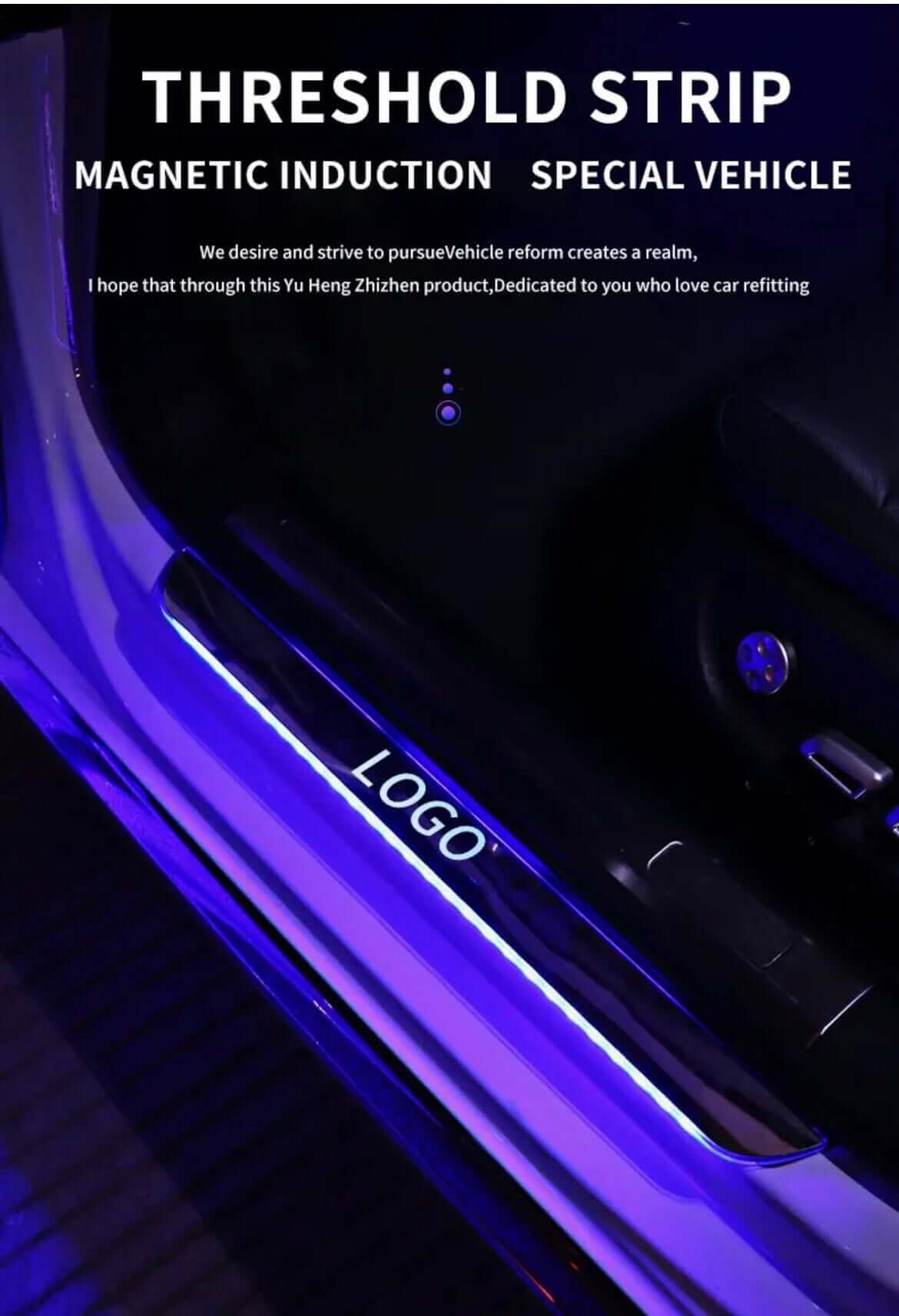 Praguri masina led alb iluminate wireless montaj usor accesorii