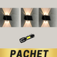Lampă Solară de Perete Exterior cu LED – Iluminare Sus și Jos, 2 Moduri, 4W, 12.000mAh, Lumină Galbenă Caldă – Eficiență Energetică Ridicată