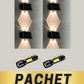 Lampă Solară de Perete Exterior cu LED – Iluminare Sus și Jos, 2 Moduri, 4W, 12.000mAh, Lumină Galbenă Caldă – Eficiență Energetică Ridicată