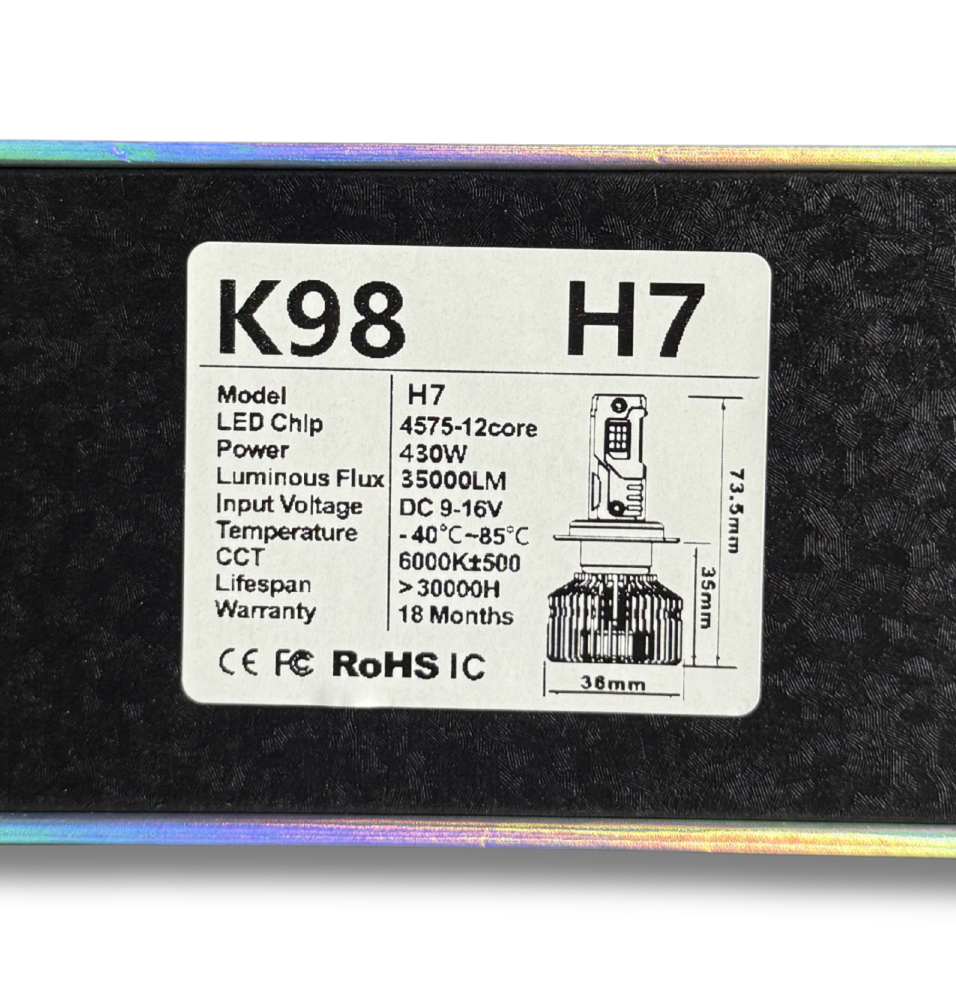 Becuri LED H7 auto 430W 35000LM plug & play ventilator cu 3x cupru