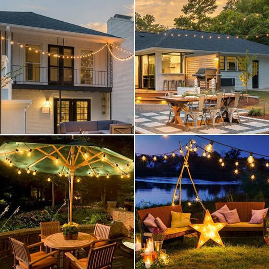 Ghirlandă luminoasă 5 metri cu 10 becuri alb cald pentru decor interior și exterior