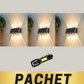 Lampă Solară de Perete Exterior LED 8W – Iluminare Dublă Sus-Jos, 8 LED-uri Puternice, 12.000mAh, Lumină Caldă – Economie de Energie și Design Modern