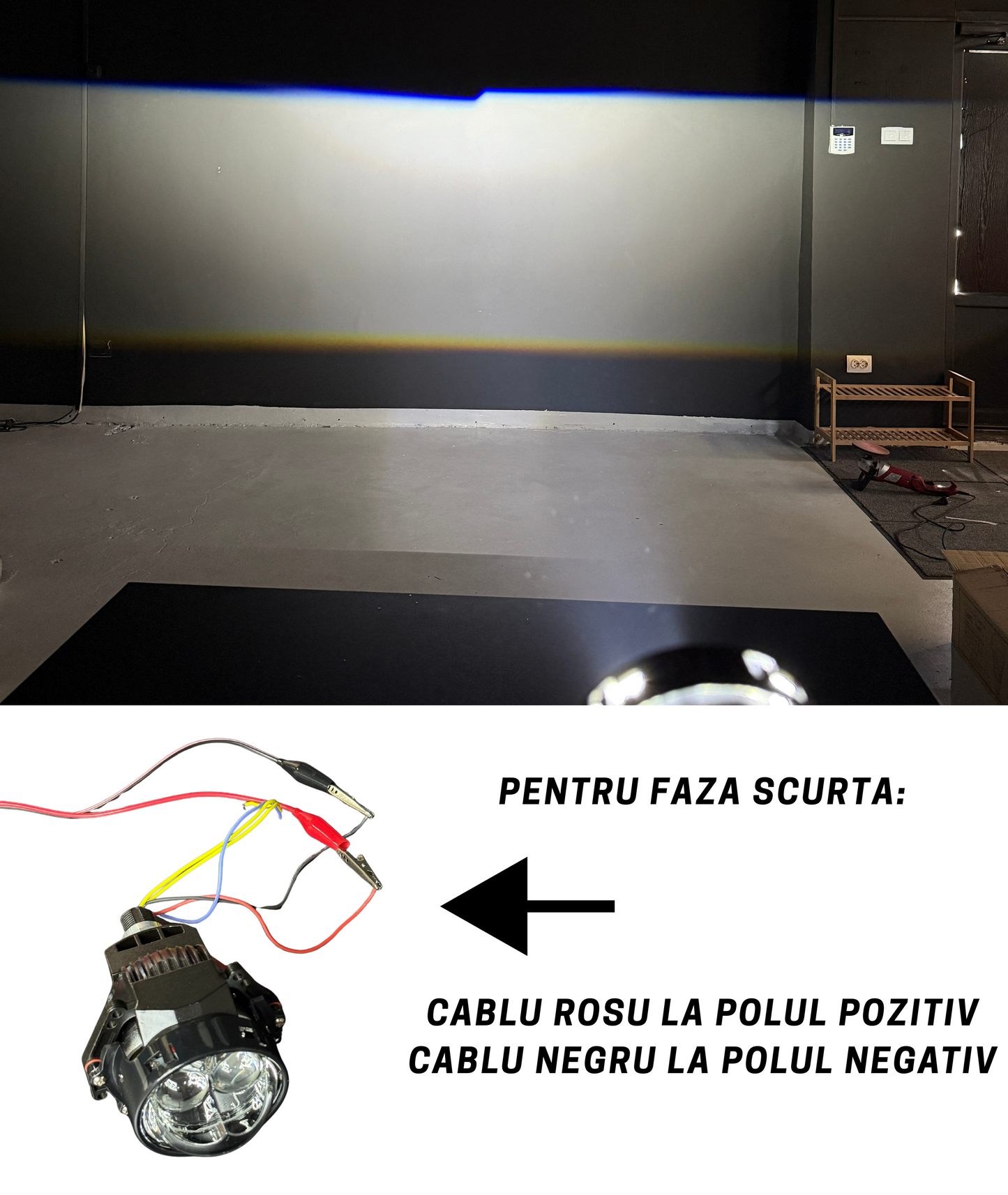 Set 2 x Lupa Far Auto 3 Inch Intelligent LED si Laser A98 - 120W, 20000 Lm - Universale și Eficiente