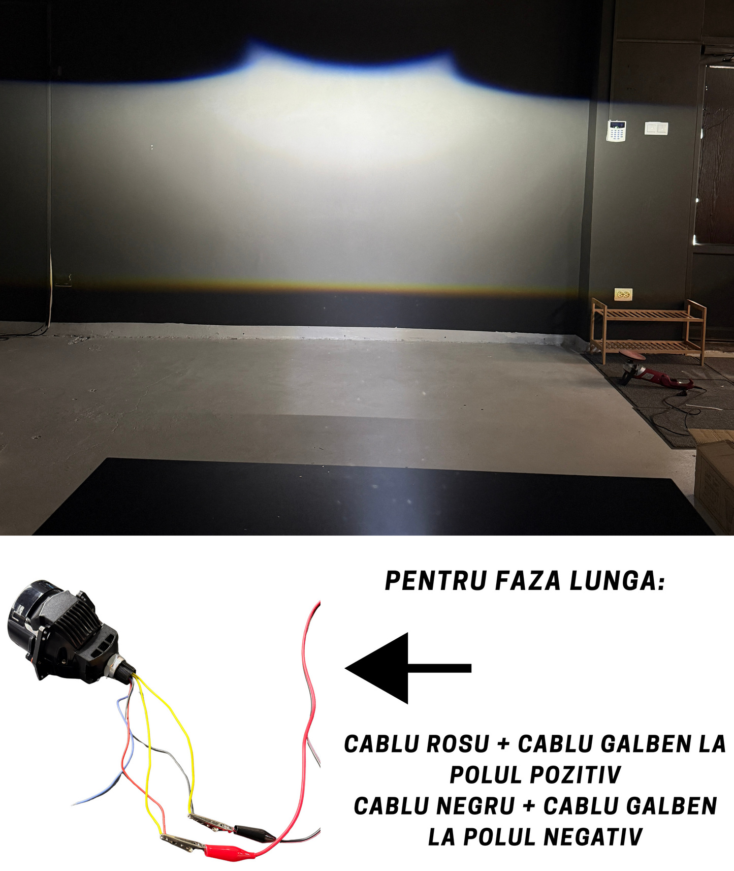 Set 2 x Lupa Far Auto 3 Inch Intelligent LED si Laser A98 - 120W, 20000 Lm - Universale și Eficiente