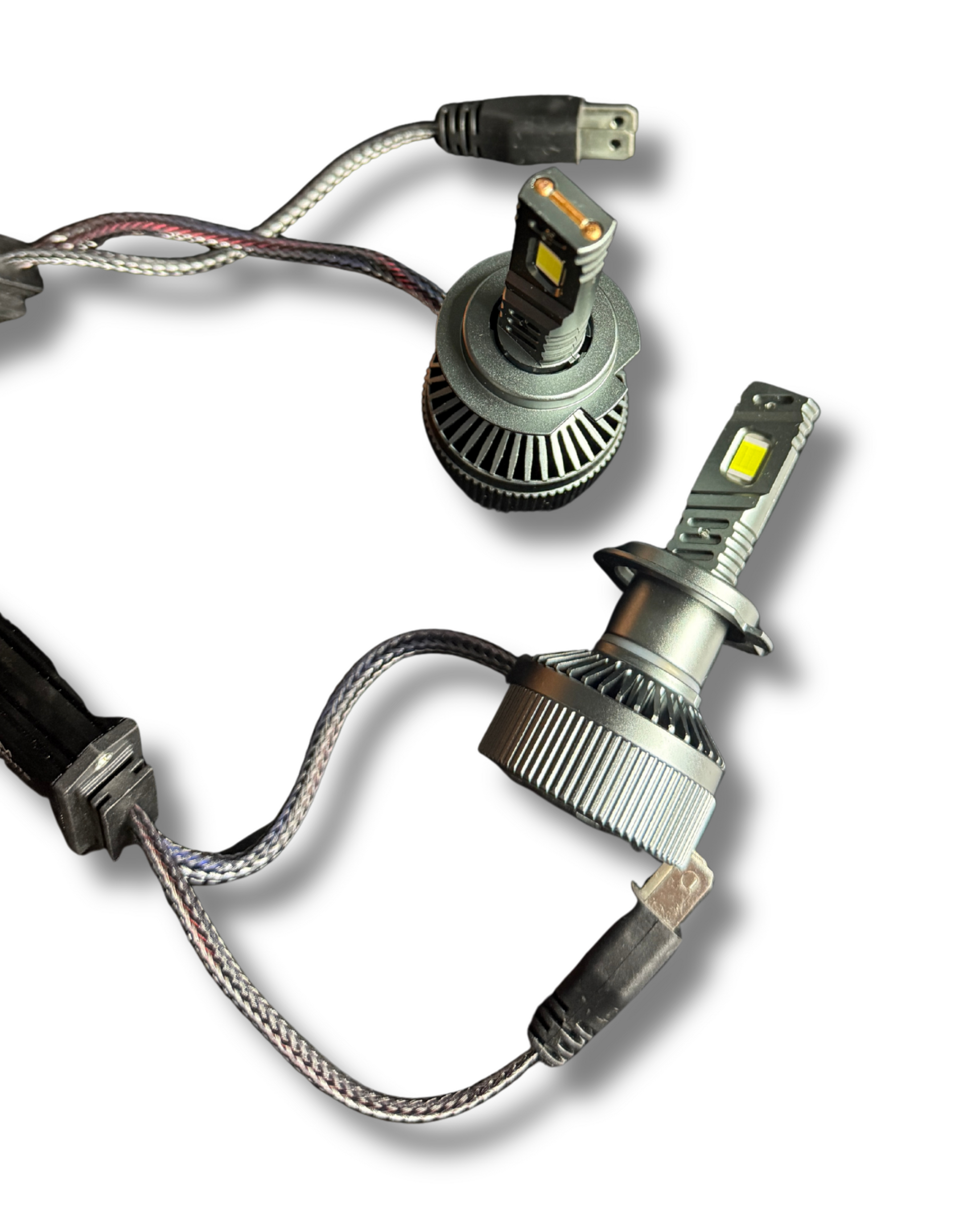 Becuri auto LED H7 380W 23000 lumeni alb rece racire ventilator si cupru