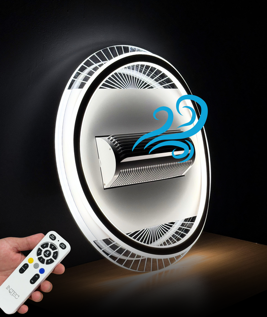 lustra led cu ventilator fara palete STERREN pentru dormitor