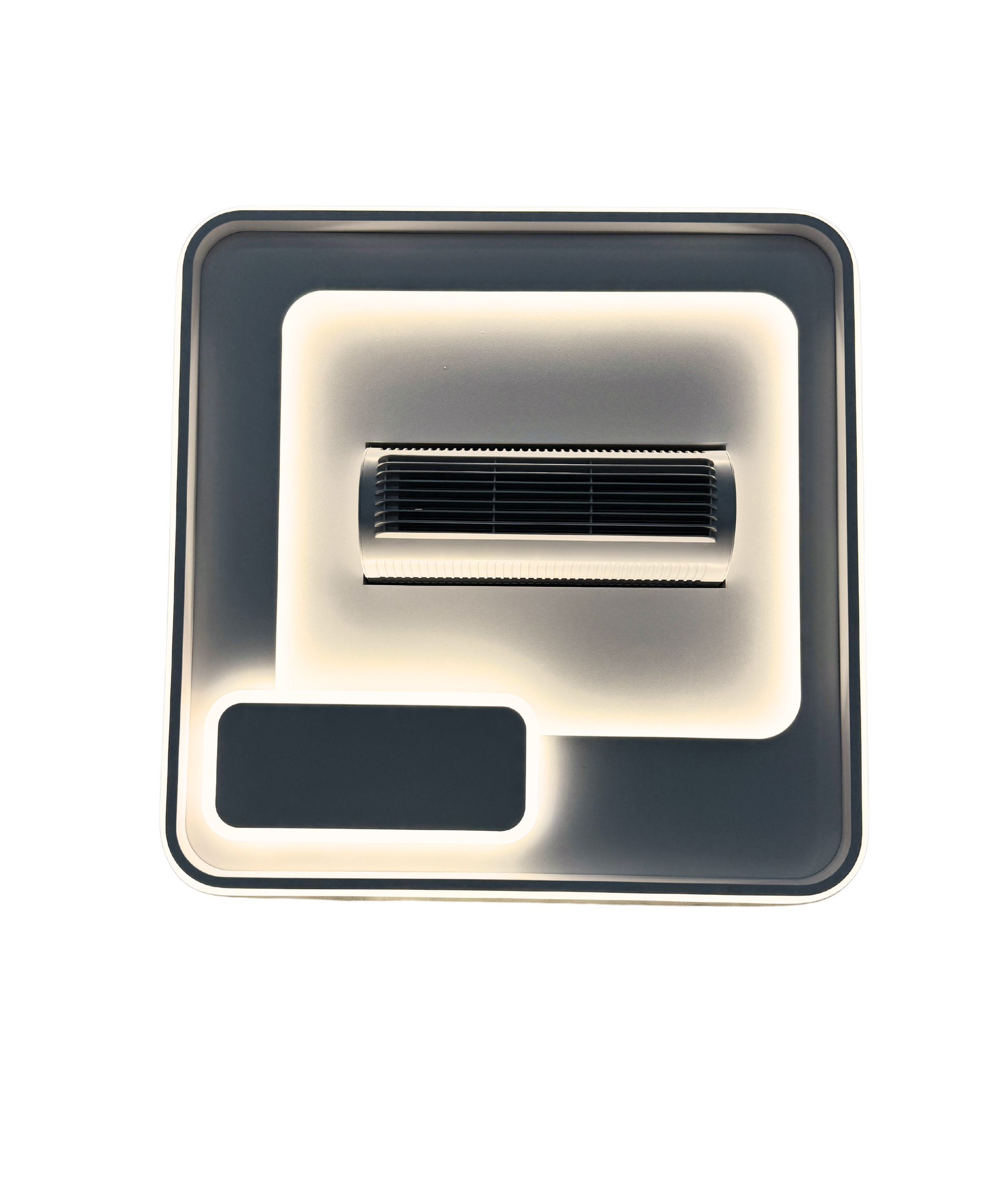 Plafonieră LED inteligentă cu ventilator 18W fără palete, lumină dimabilă 7800LM, 6 viteze, design modern pentru birou, dormitor sau sufragerie