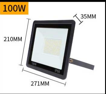 Proiector LED exterior 100W, rezistent la praf și apă, IP66