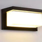 Lampa LED exterior neagră 18W alb cald, design modern