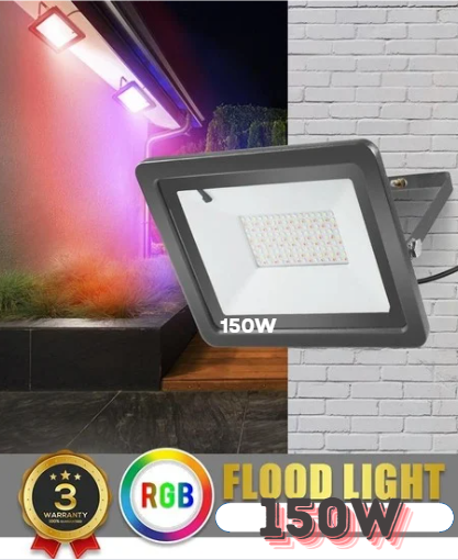 Proiector LED RGB 150W cu 16 culori și 4 efecte IP66