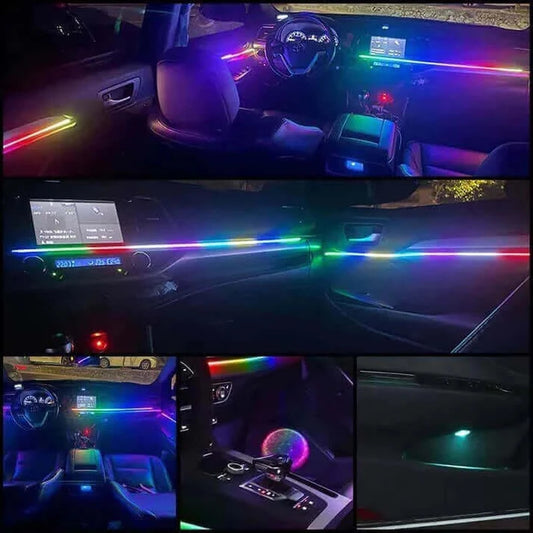 Lumini ambientale LED RGB pentru mașină