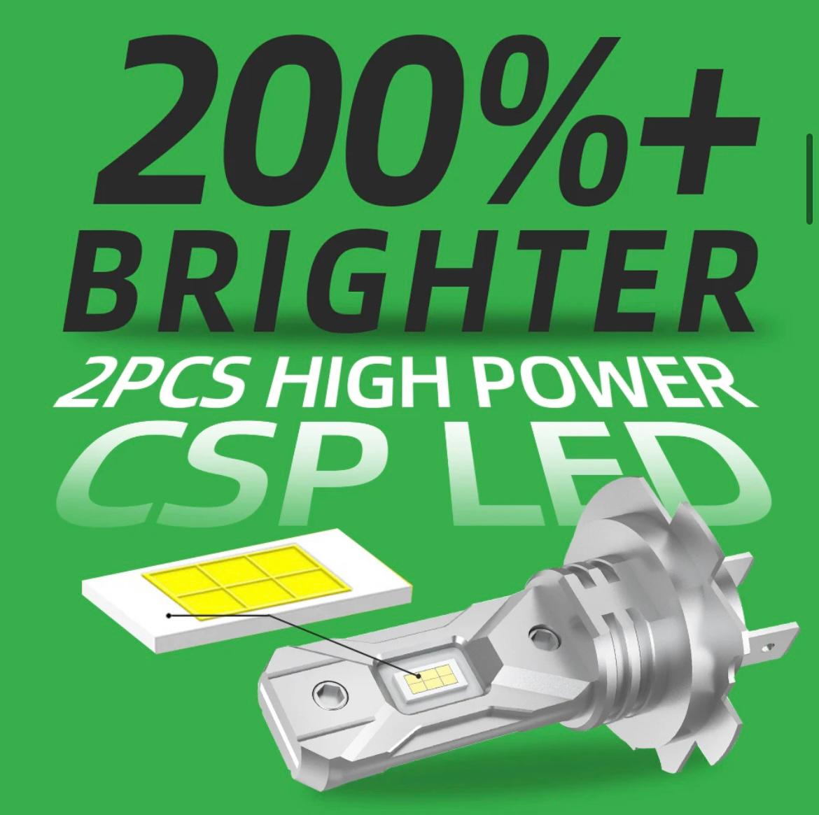 bec led auto h11 h8 h9 chip 3570 csp x2 fara eroare canbus