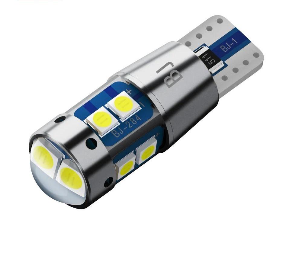 Bec auto LED T10 W5W 3030 alb tehnologie CANBUS